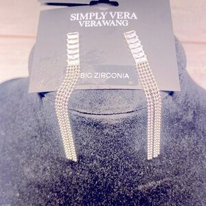 Simply Vera Wang cz dangling earrings